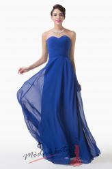 Elegantní tmavě modré šaty bez ramínek